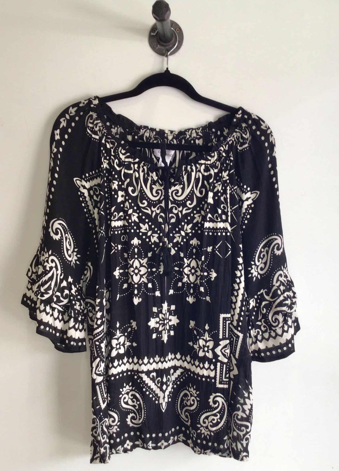 Bandana Blouse: Black