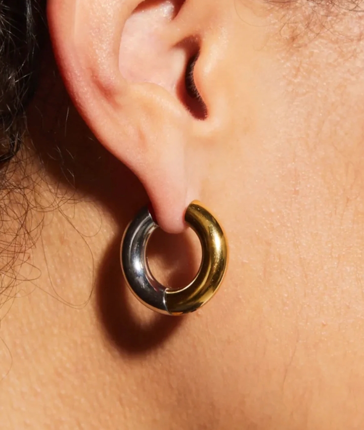 Two Tone Earring - Medium