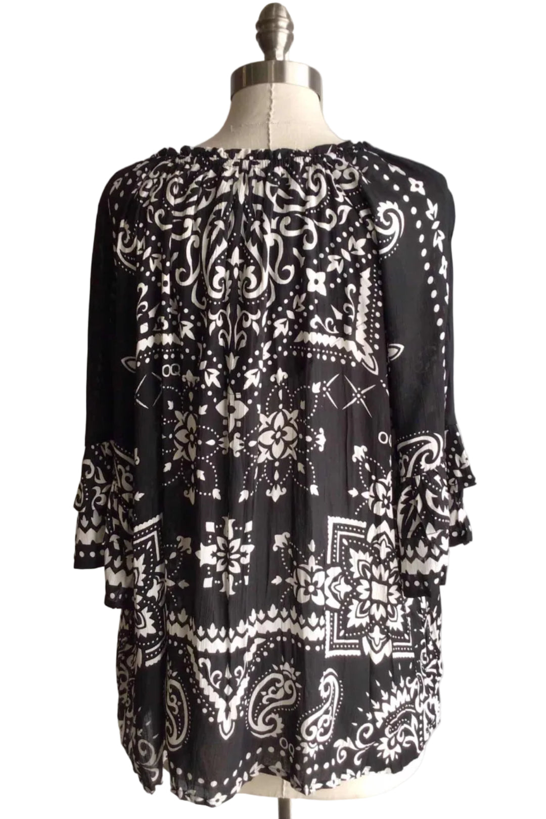 Bandana Blouse: Black