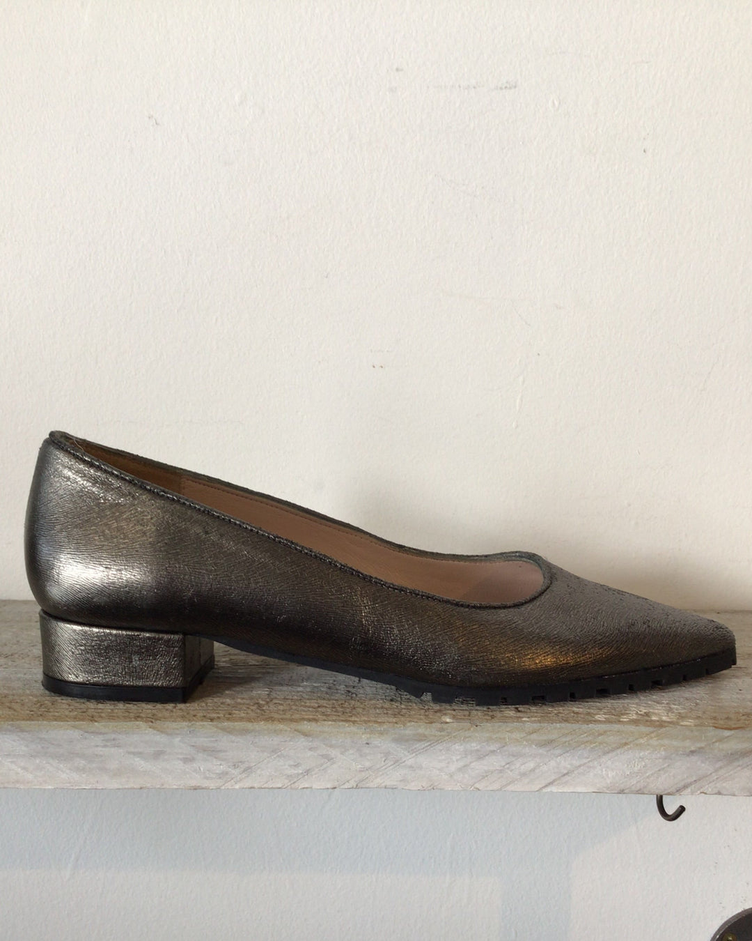 Metallic Heeled Flats - Size 37