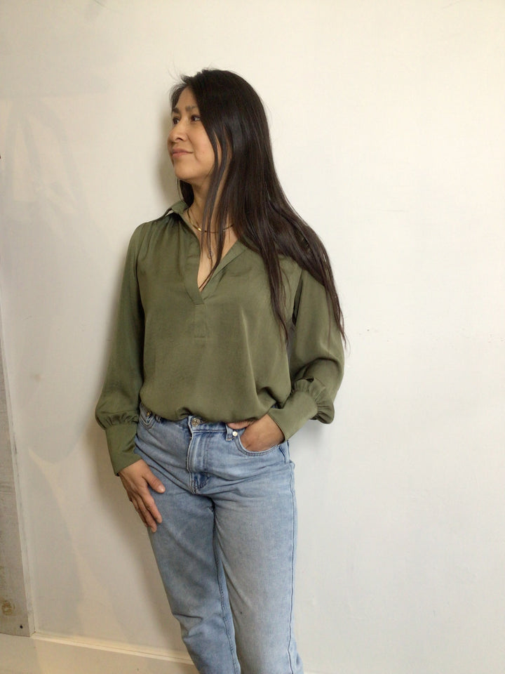 Olive Green Blouse