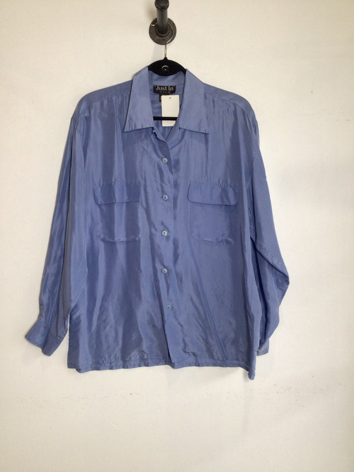 Blue Silk Blouse