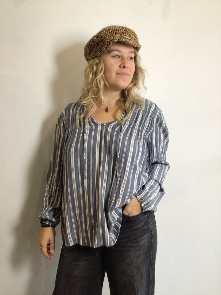 Loose Fit Striped Blouse