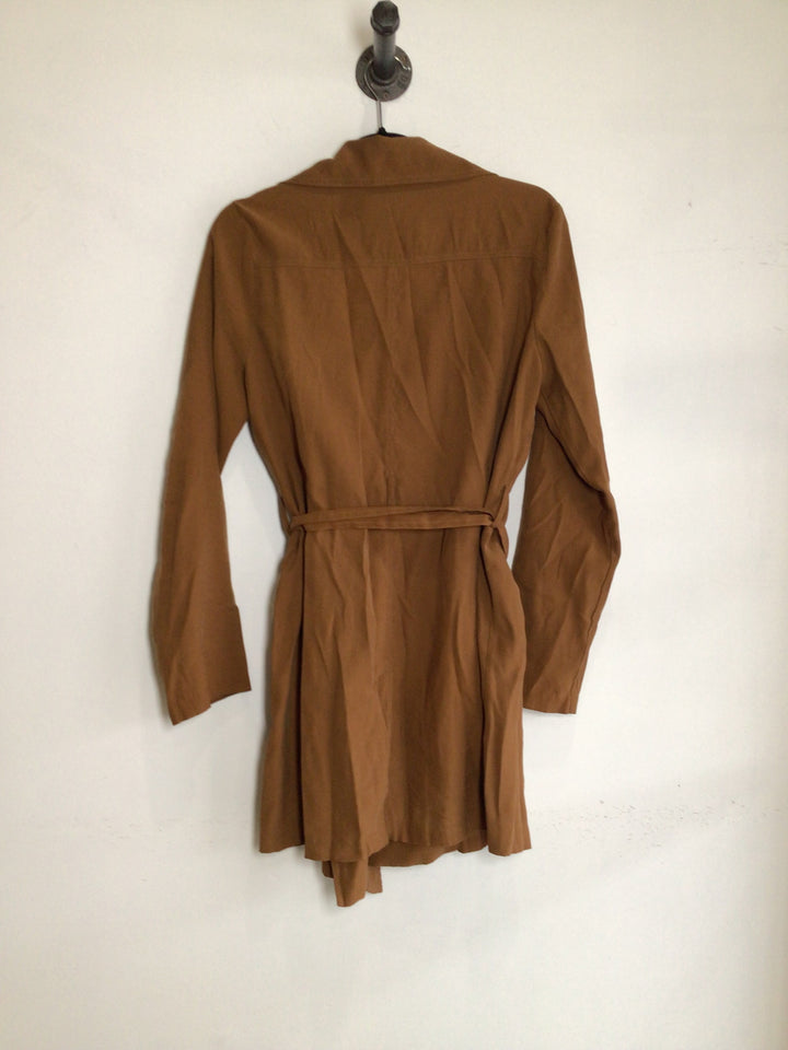 Rustic Trench Coat Blouse