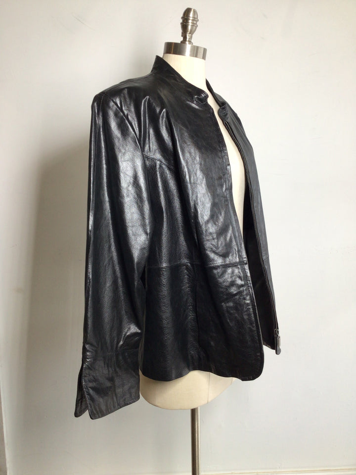 Black Leather Jacket - 2X