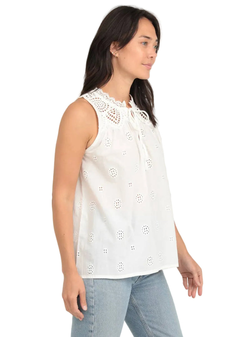 Lace Tank Top - White
