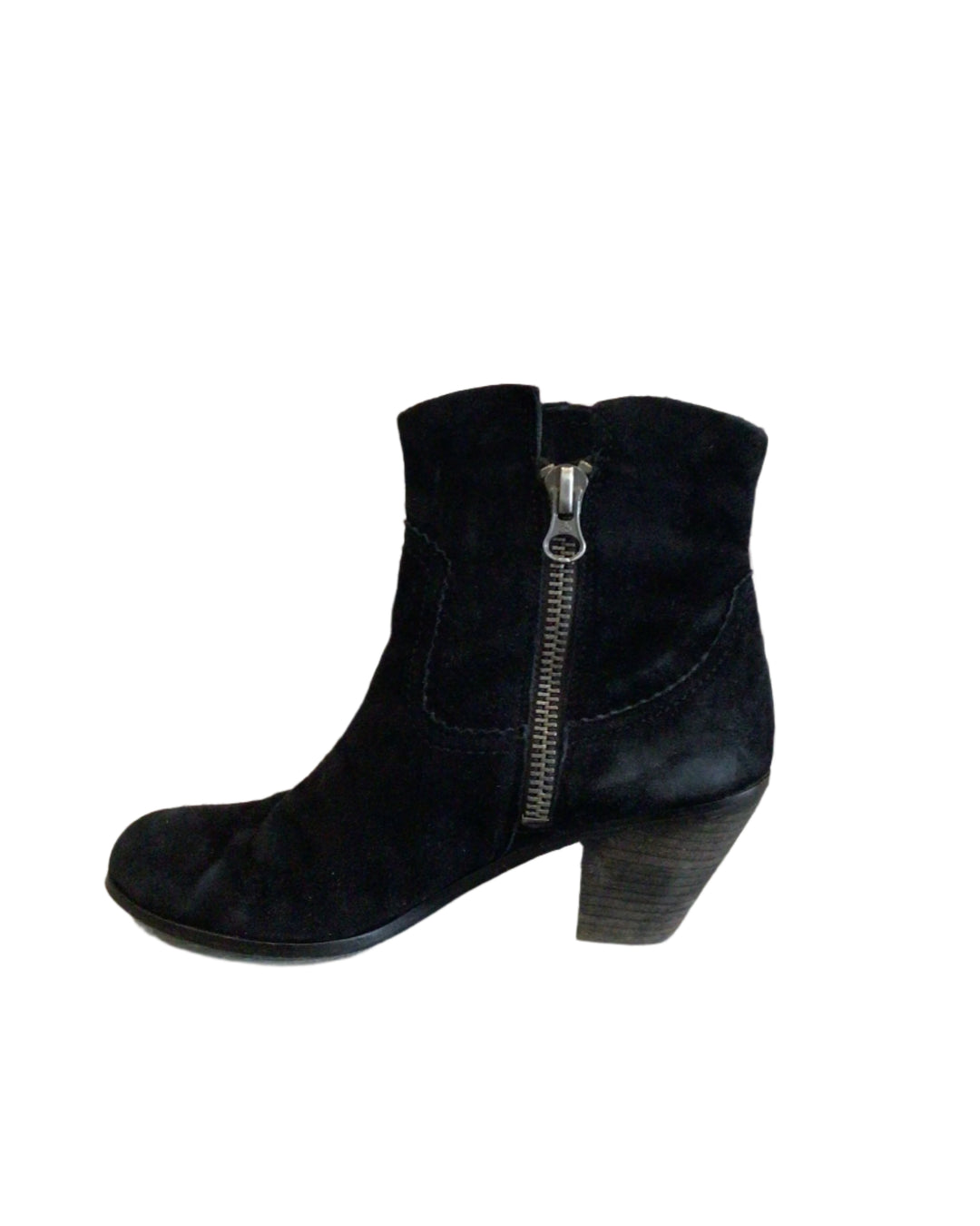 Black Velvet Heel Boots