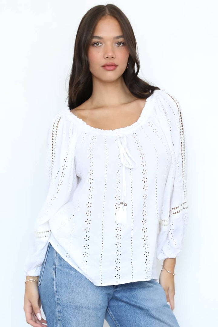 Eyelet Boho Blouse