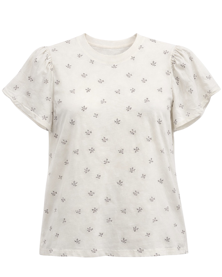 Ruffle Sleeve Soft Tee