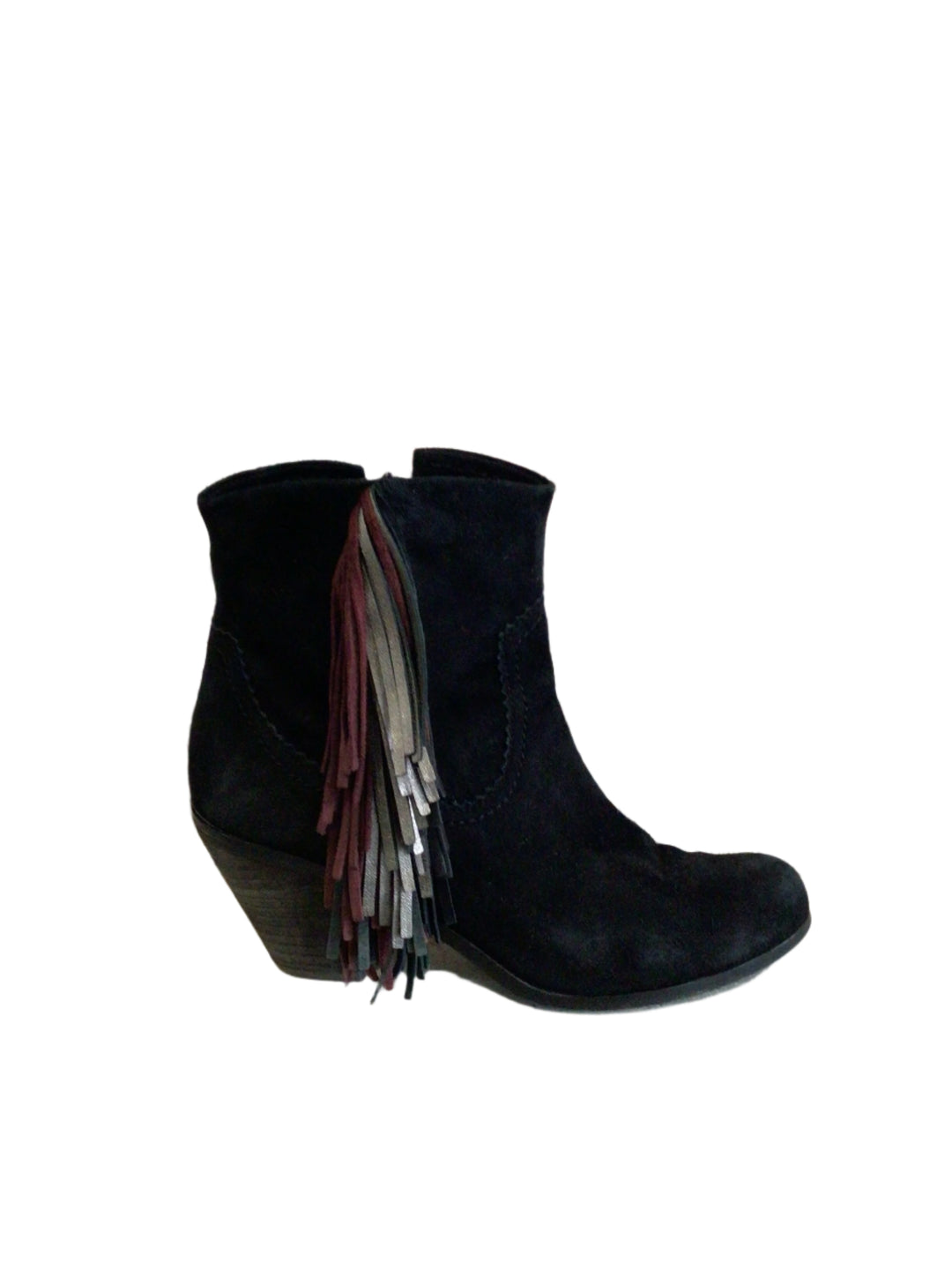 Black Velvet Heel Boots