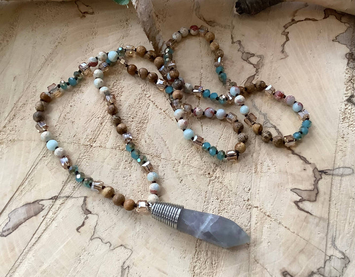 Teal Combo: Jasper necklace