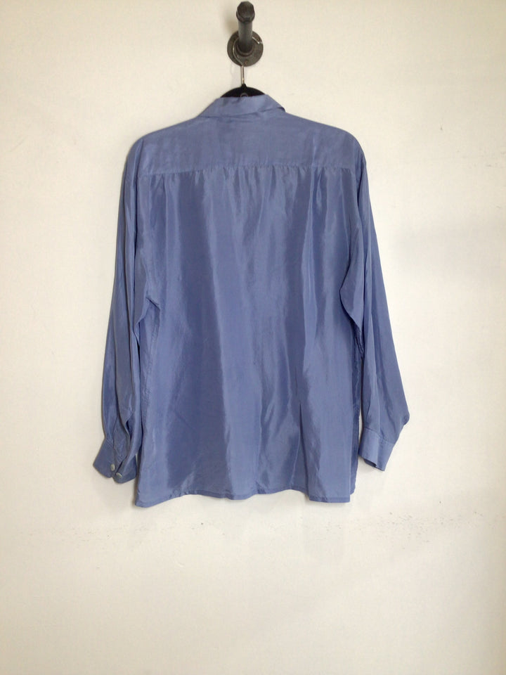 Blue Silk Blouse