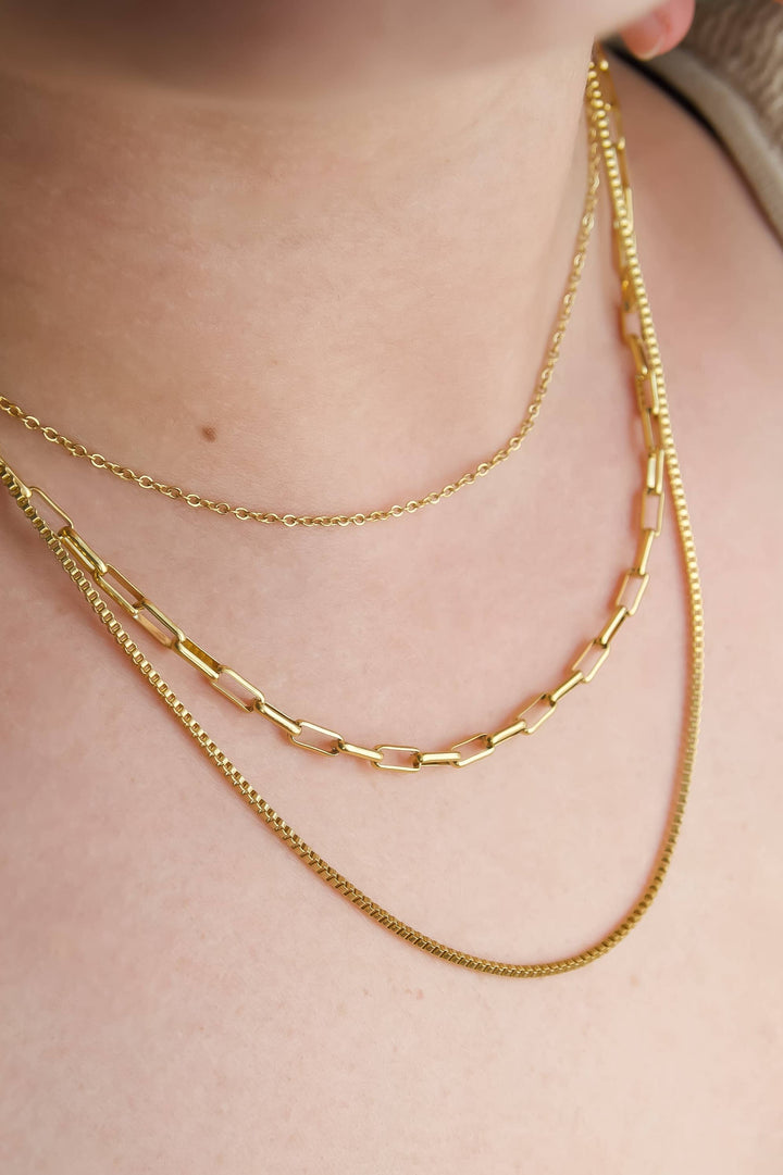 Triple Strand Chain Necklace