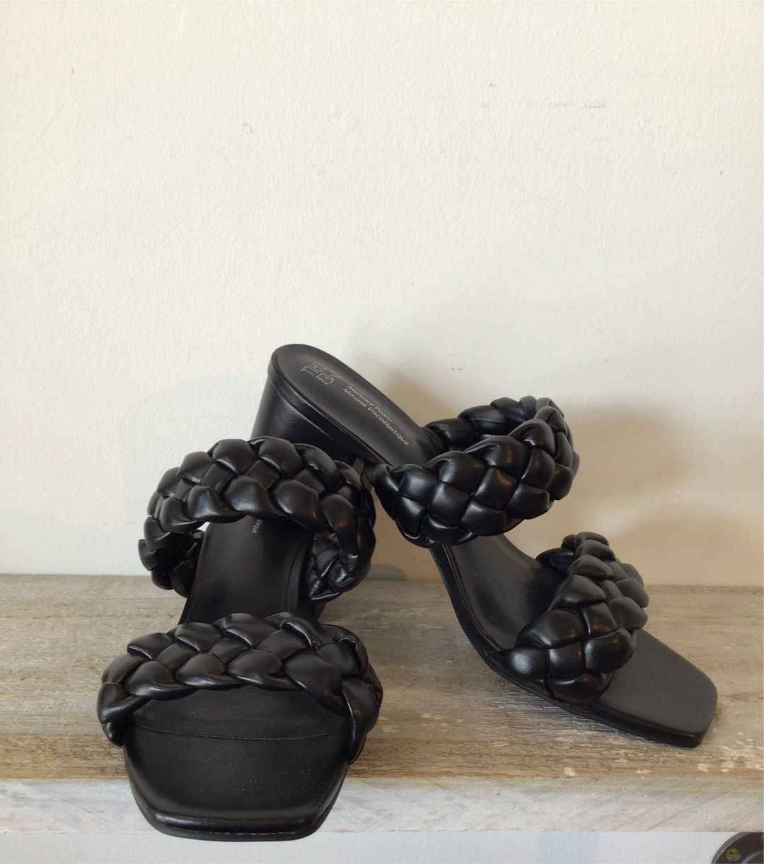Black Braided Heel - Size 8.5