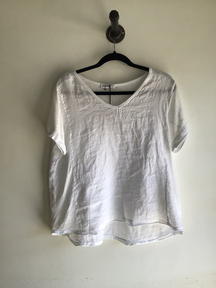 Classic Linen Top: White