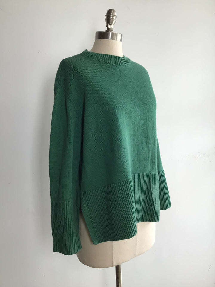 Crew Neck Cotton Sweater- Small