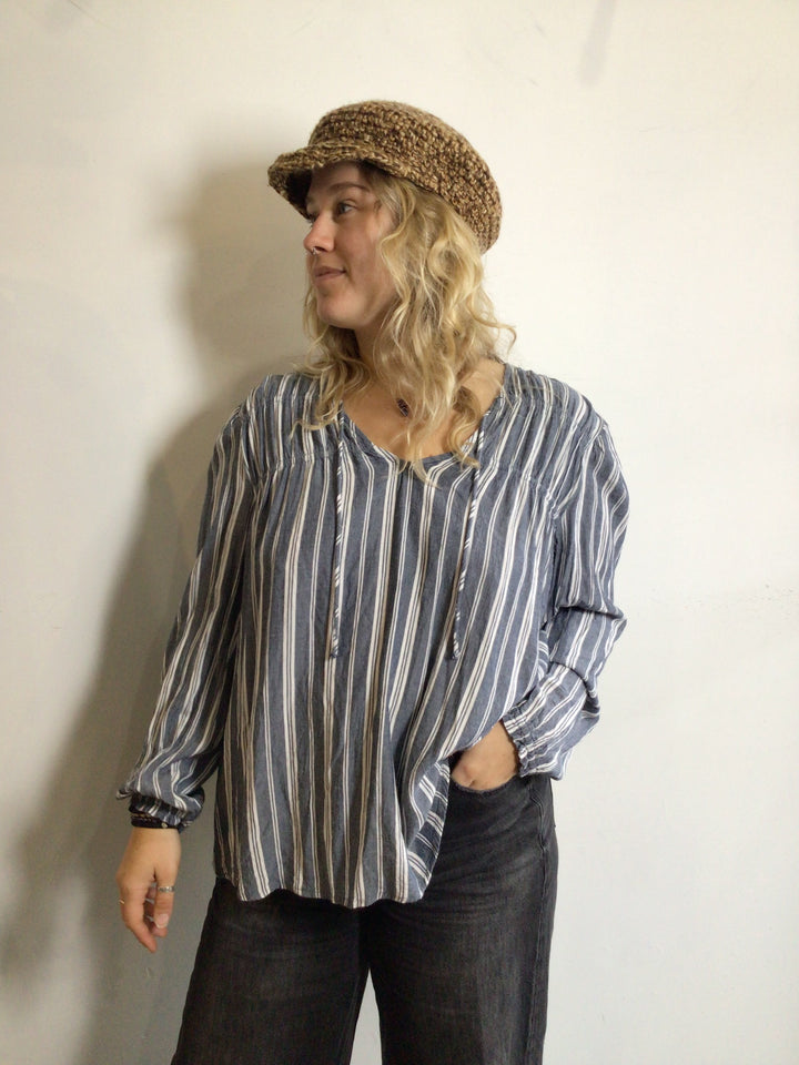 Loose Fit Striped Blouse
