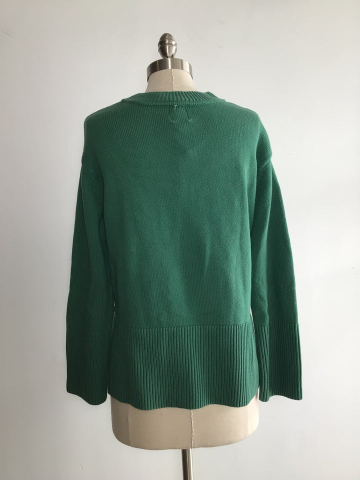 Crew Neck Cotton Sweater- Small