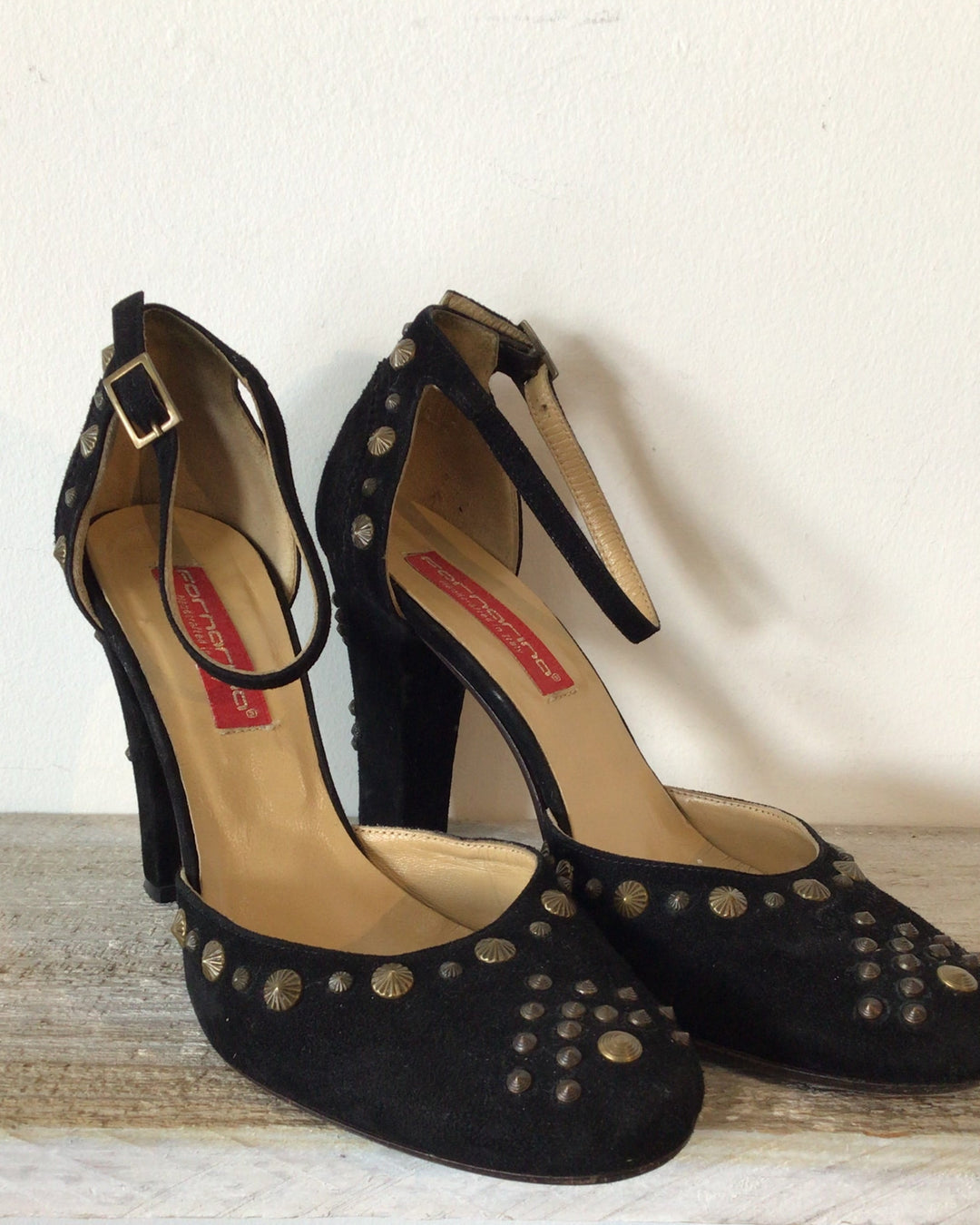 Studded Velvet Heel - Size 8.5