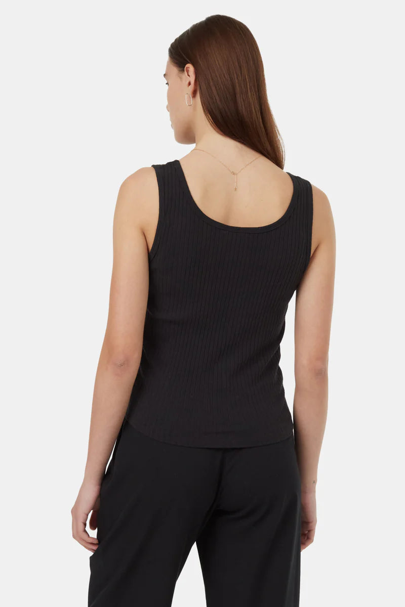 Ribbed Tank- Black