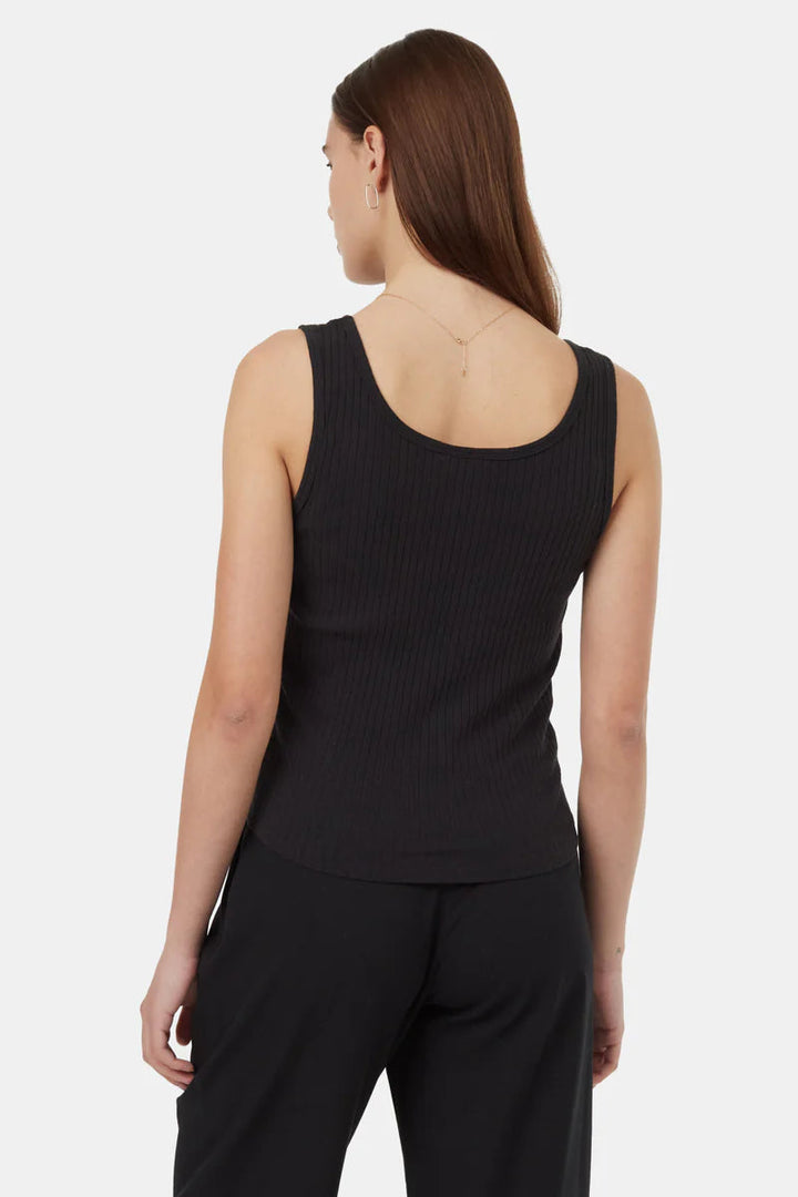 Ribbed Tank- Black