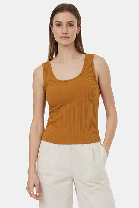 Ribbed Tank- Golden Brown