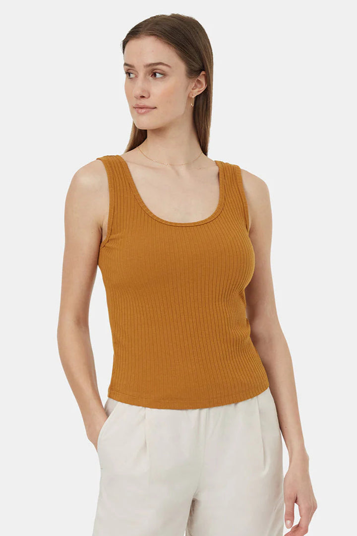 Ribbed Tank- Golden Brown
