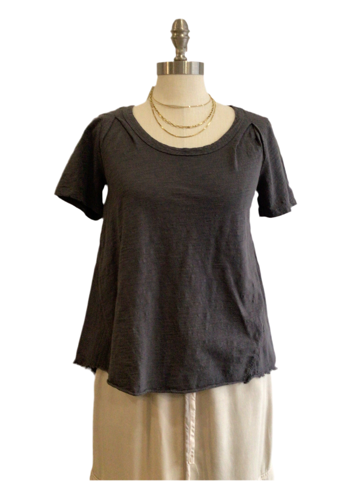 Scoop Neck Tee - Black