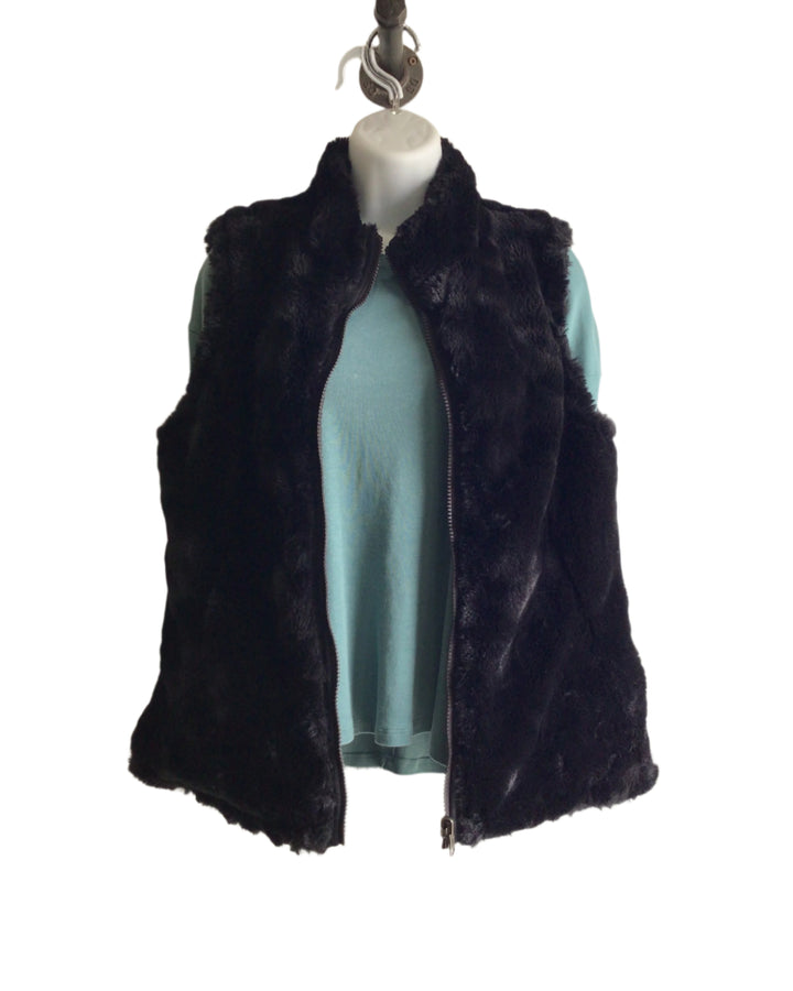 Black Fuzzy Vest