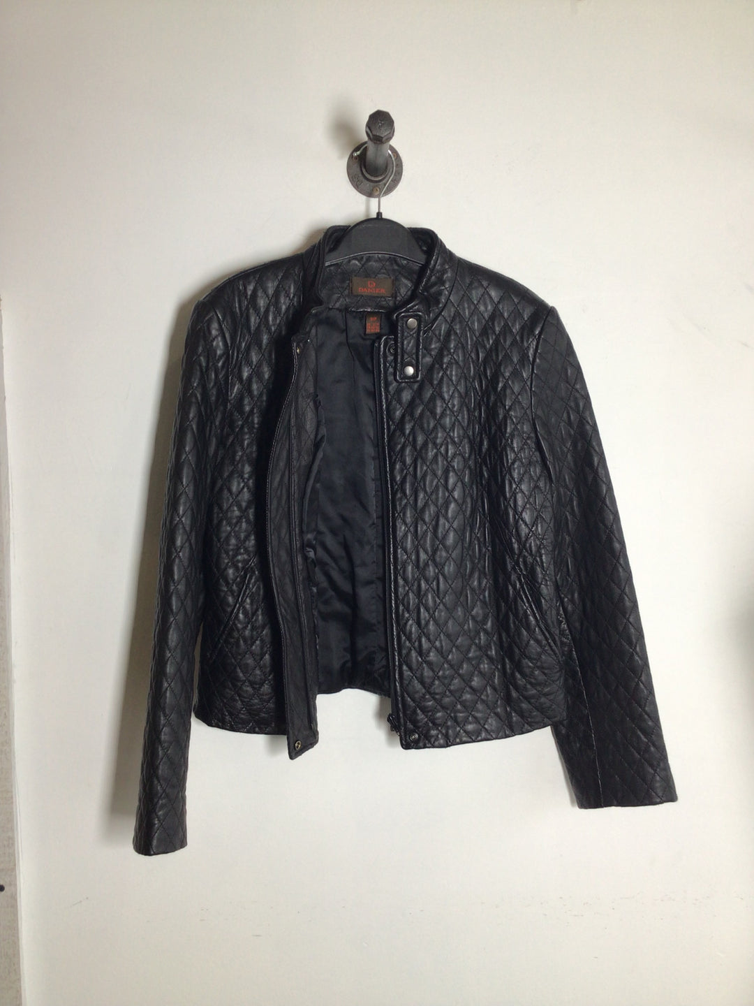 Quilted Leather Moto Jacket - Small