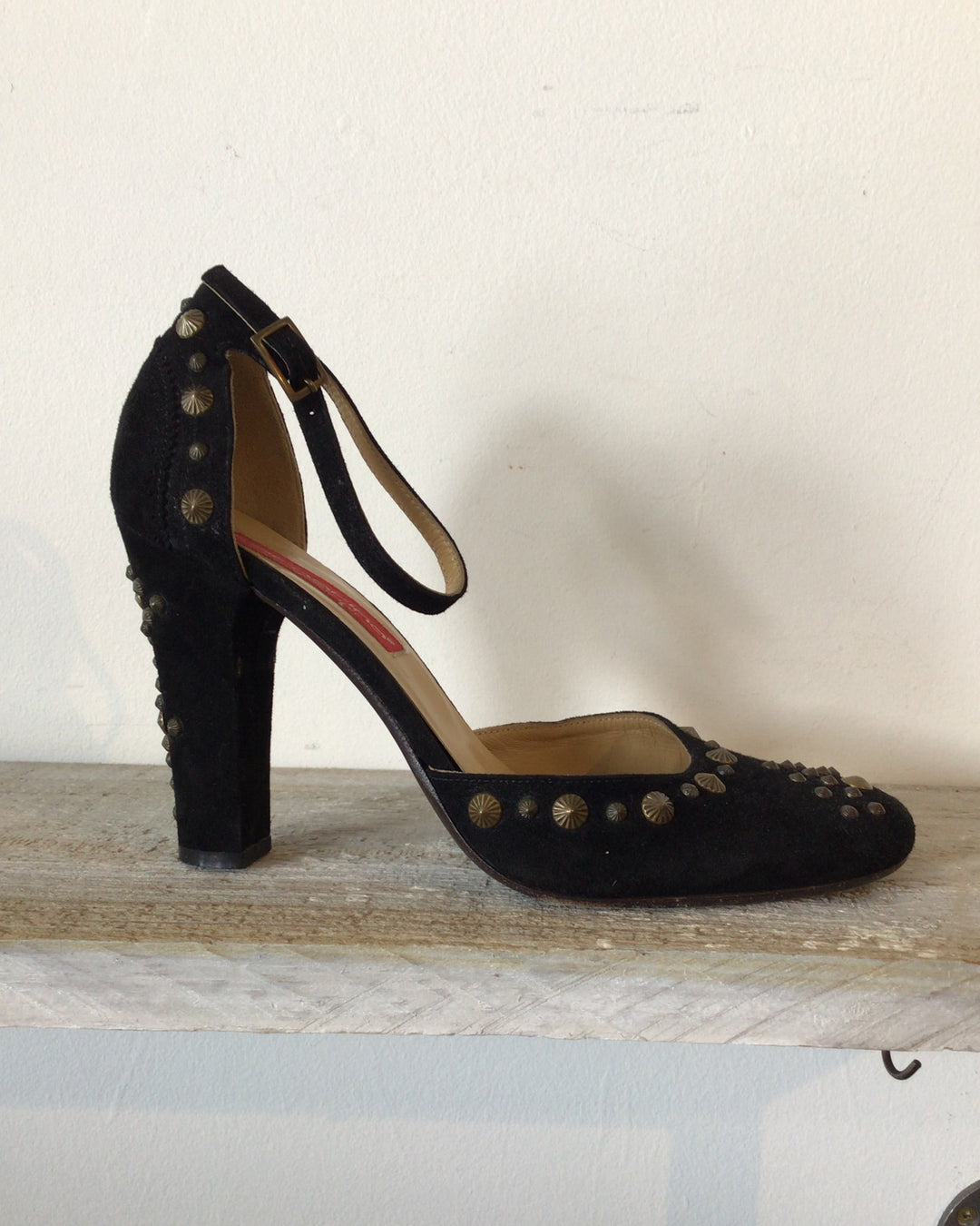 Studded Velvet Heel - Size 8.5