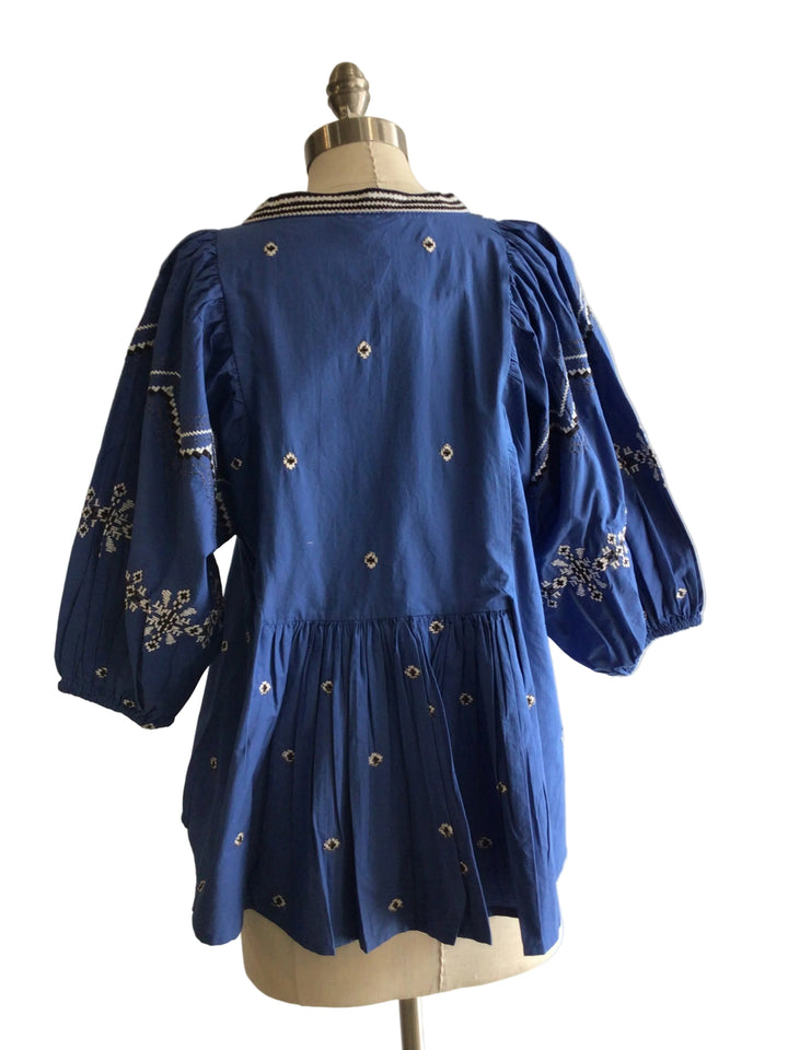Morocco Blouse- Royal Blue