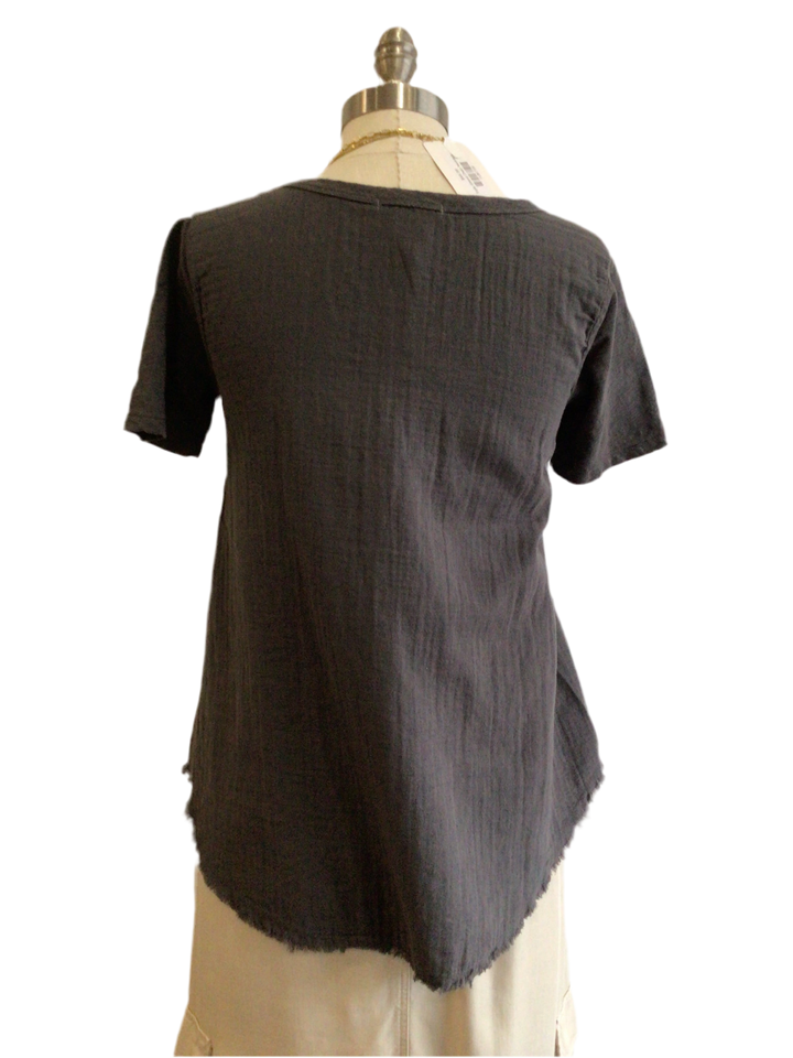 Scoop Neck Tee - Black