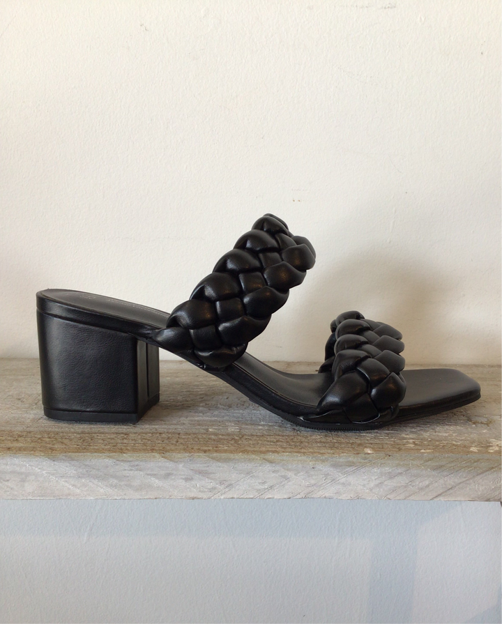 Black Braided Heel - Size 8.5
