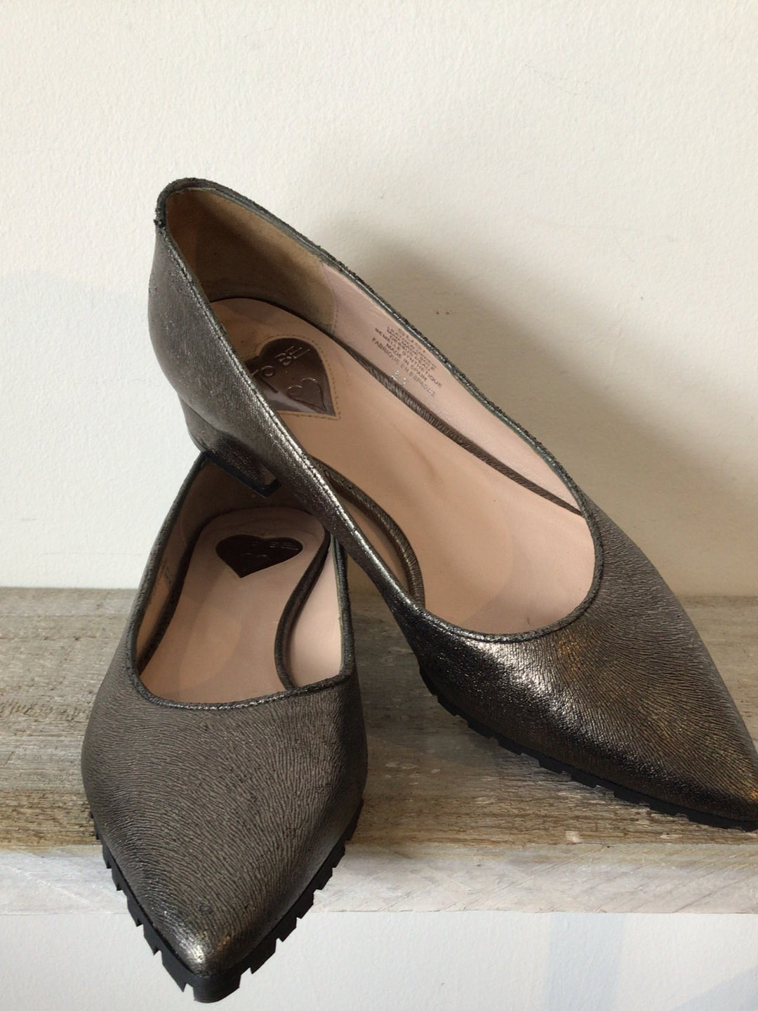 Metallic Heeled Flats - Size 37