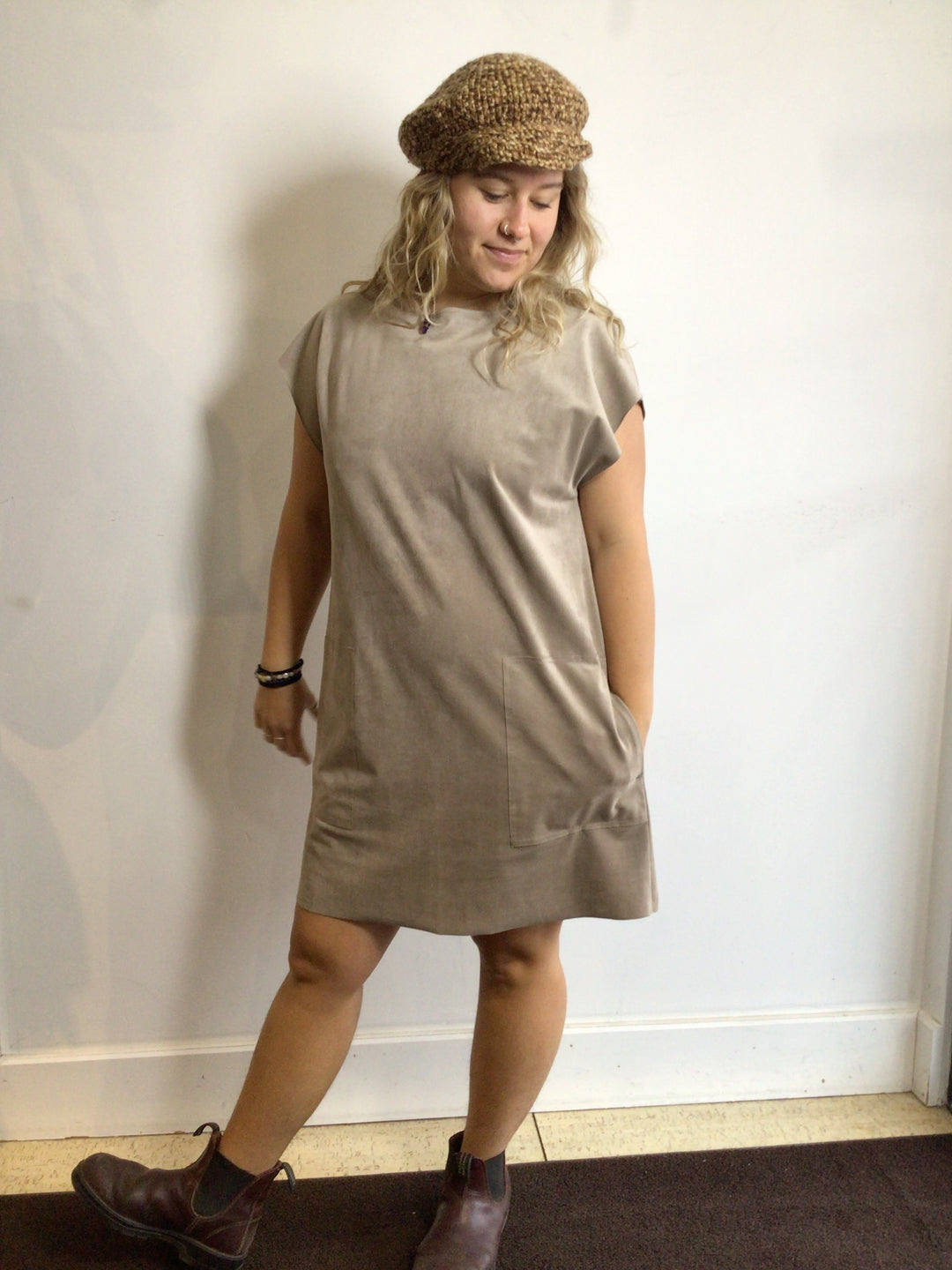 Faux Suede Dress