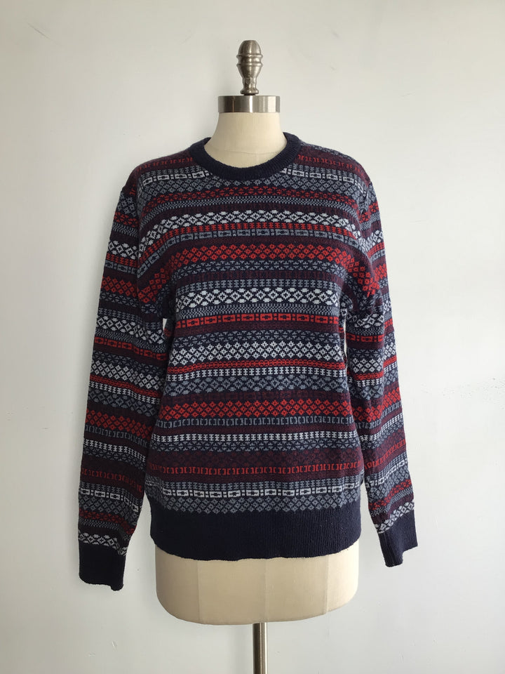Fair Isle Wool Sweater- Medium
