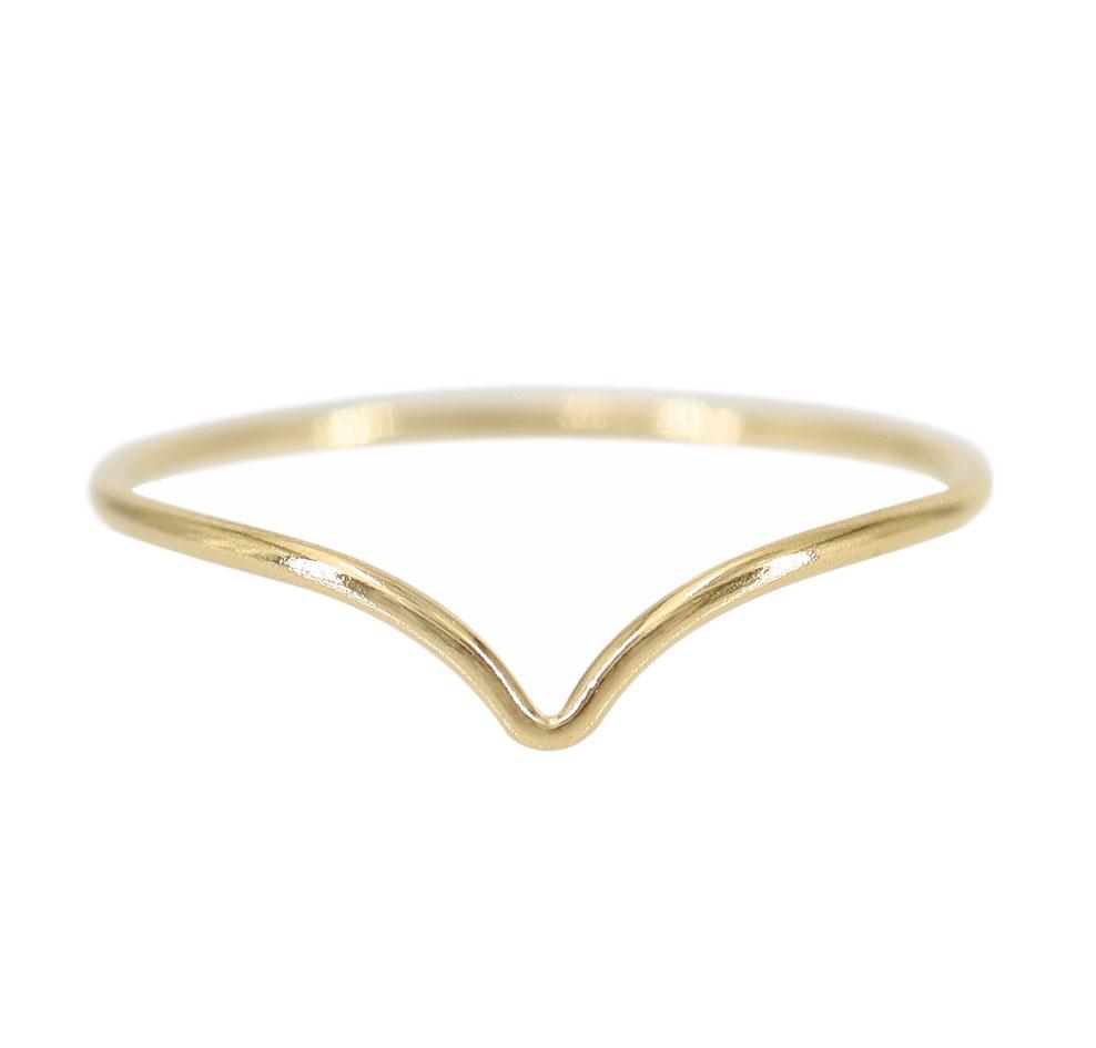 Gold Chevron Stacking Ring