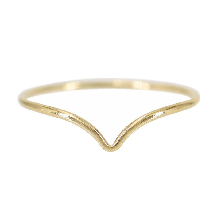 Gold Chevron Stacking Ring