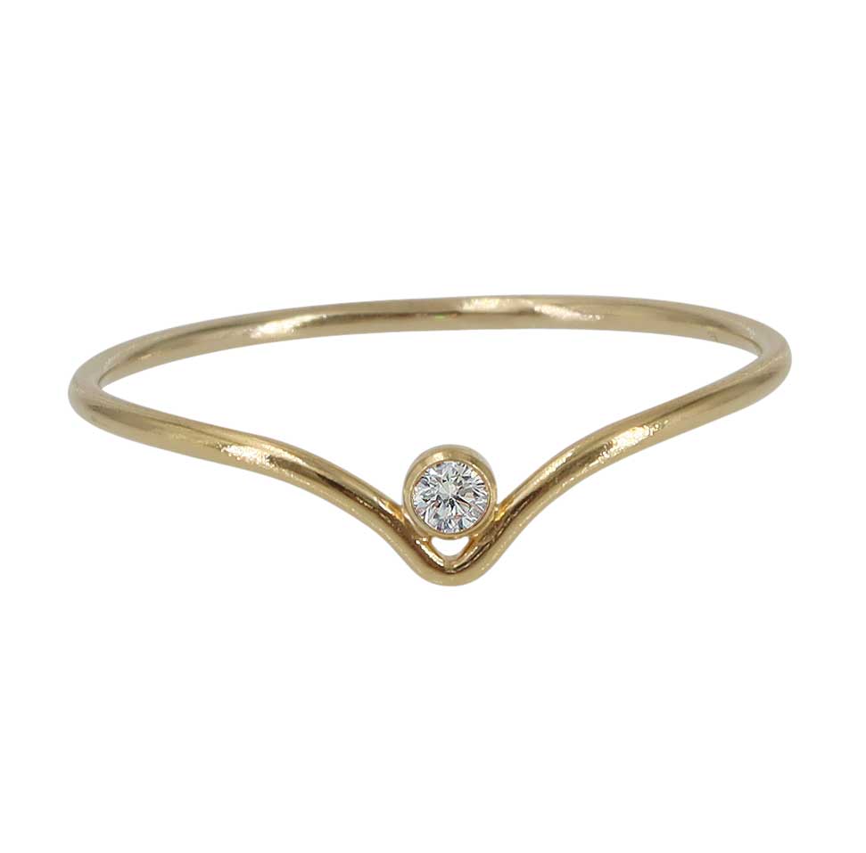 Sparkle Chevron Stacking Ring
