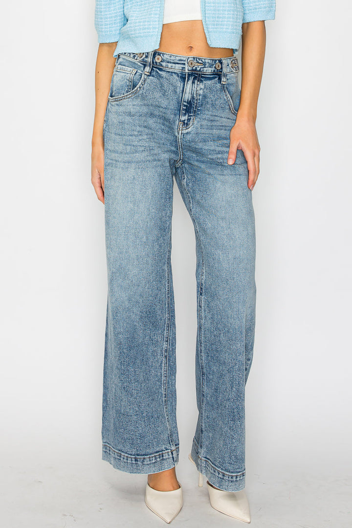 Adjustable Waist Baggy Jeans