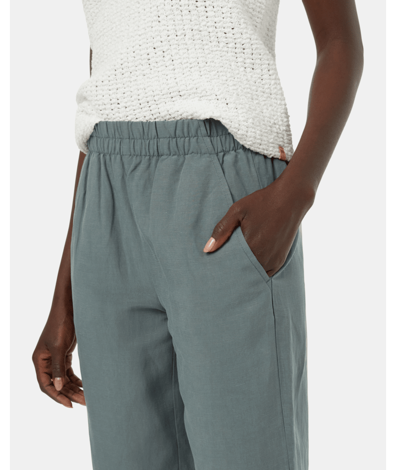 Linen Billow Pant- Olive