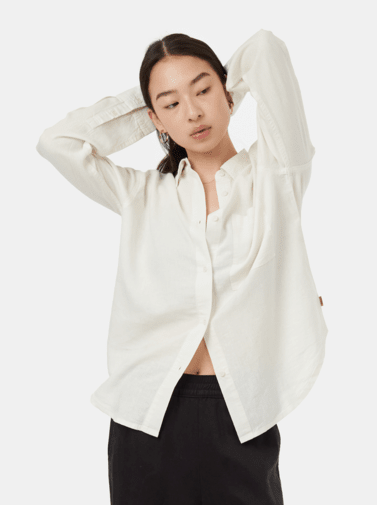 Hemp Button Front Shirt- Undyed