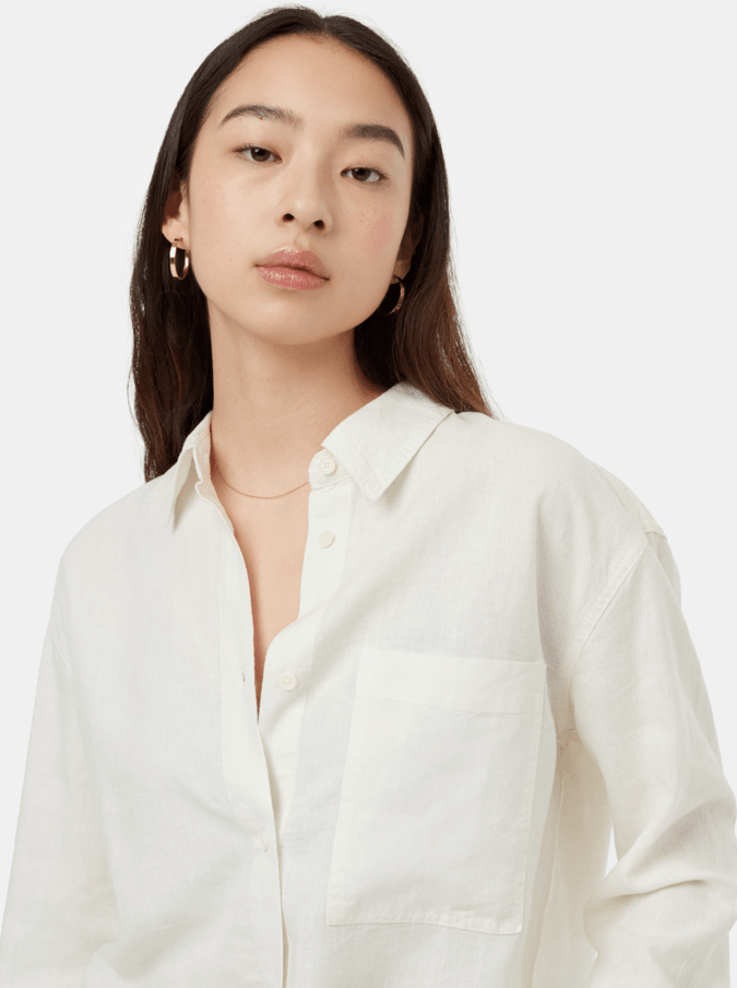 Hemp Button Front Shirt- Undyed