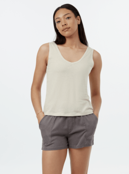 Double V Hemp Tank - Natural