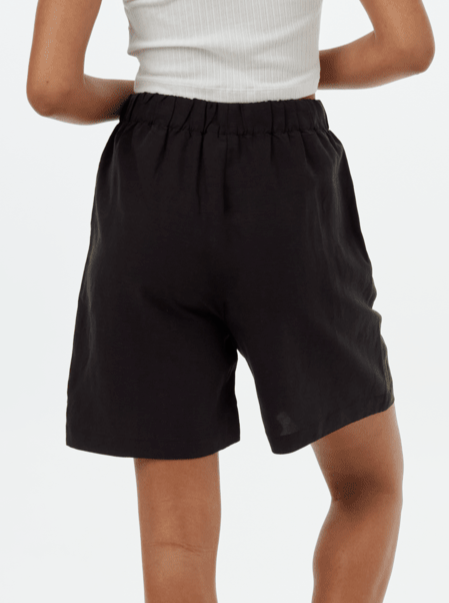 Linen City Shorts- Black