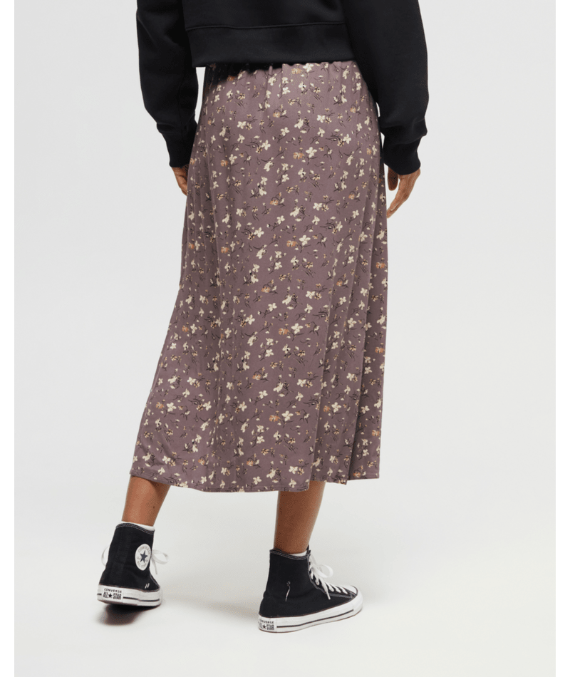 Eco Woven Crepe Skirt- Elkwood/Blossom