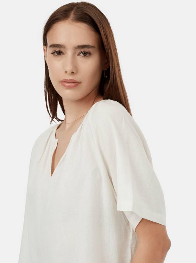 Hemp Popover Blouse- Undyed