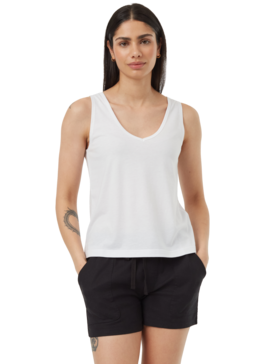 Double V Tank - White