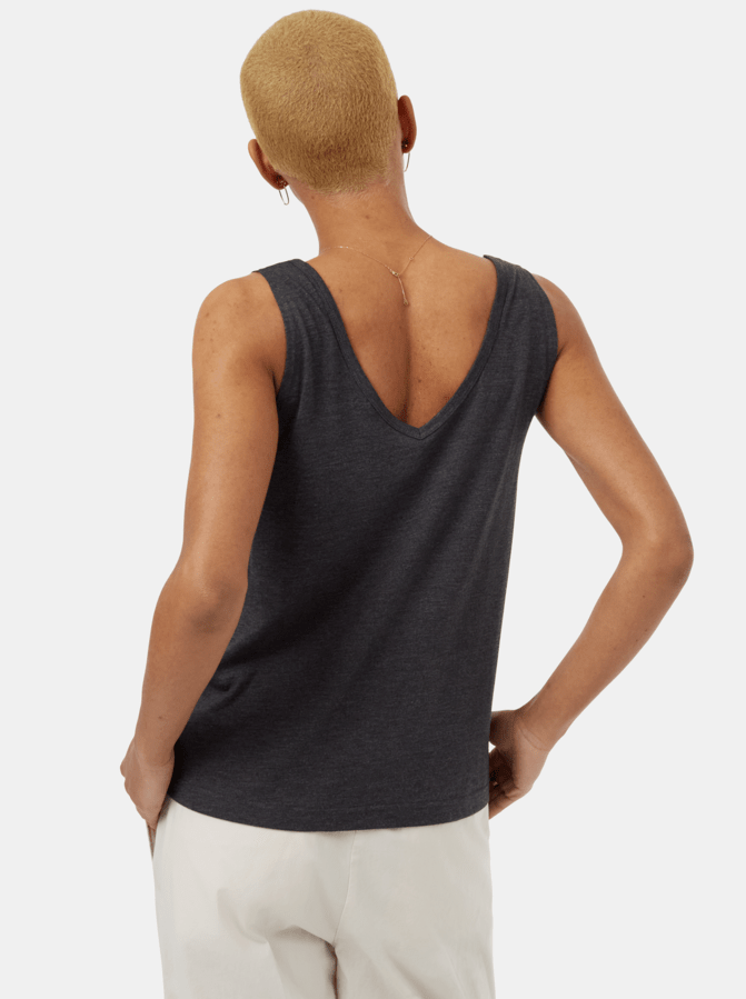 Double V Tank - Charcoal